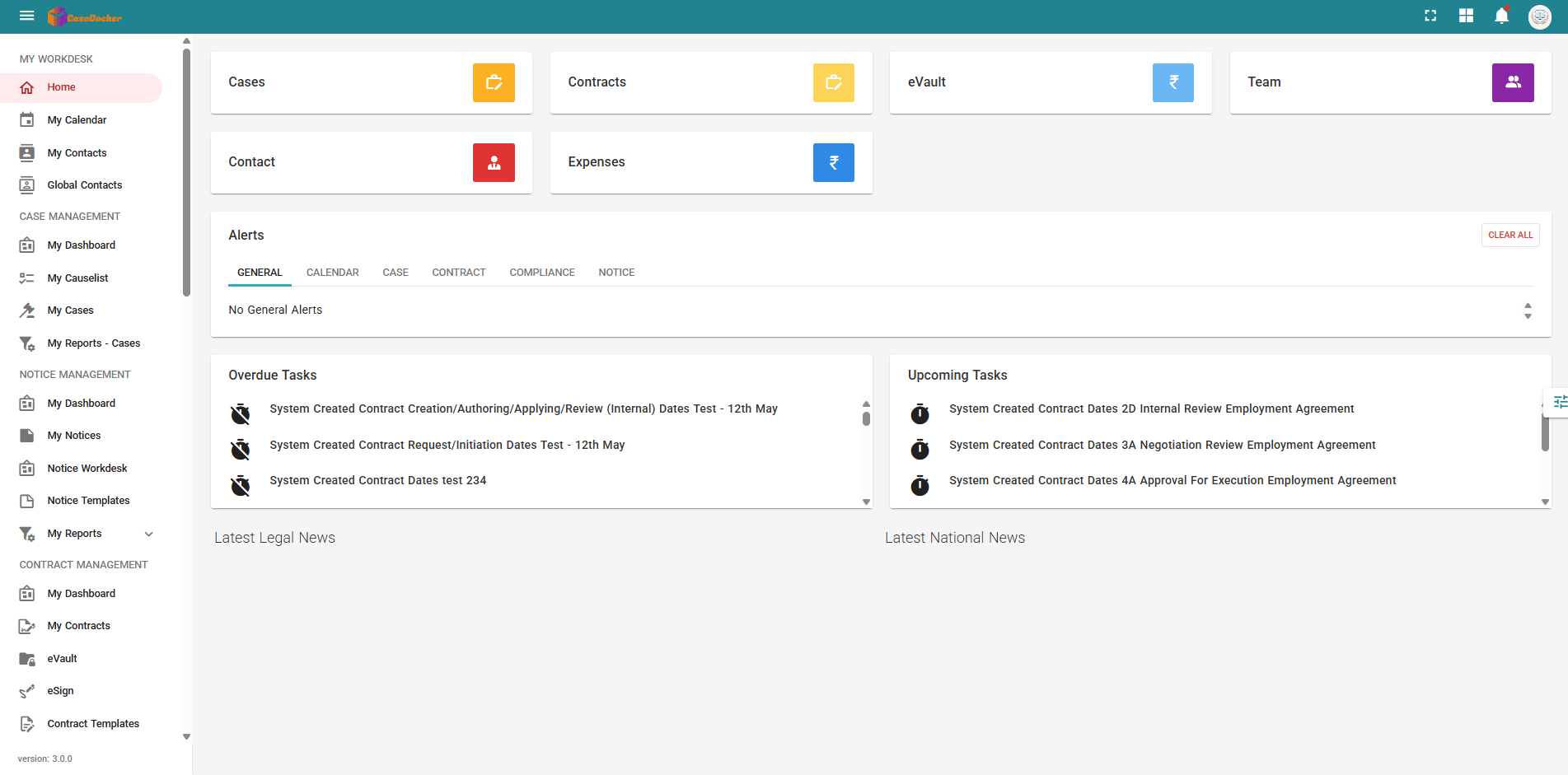CaseDocker Home Dashboard